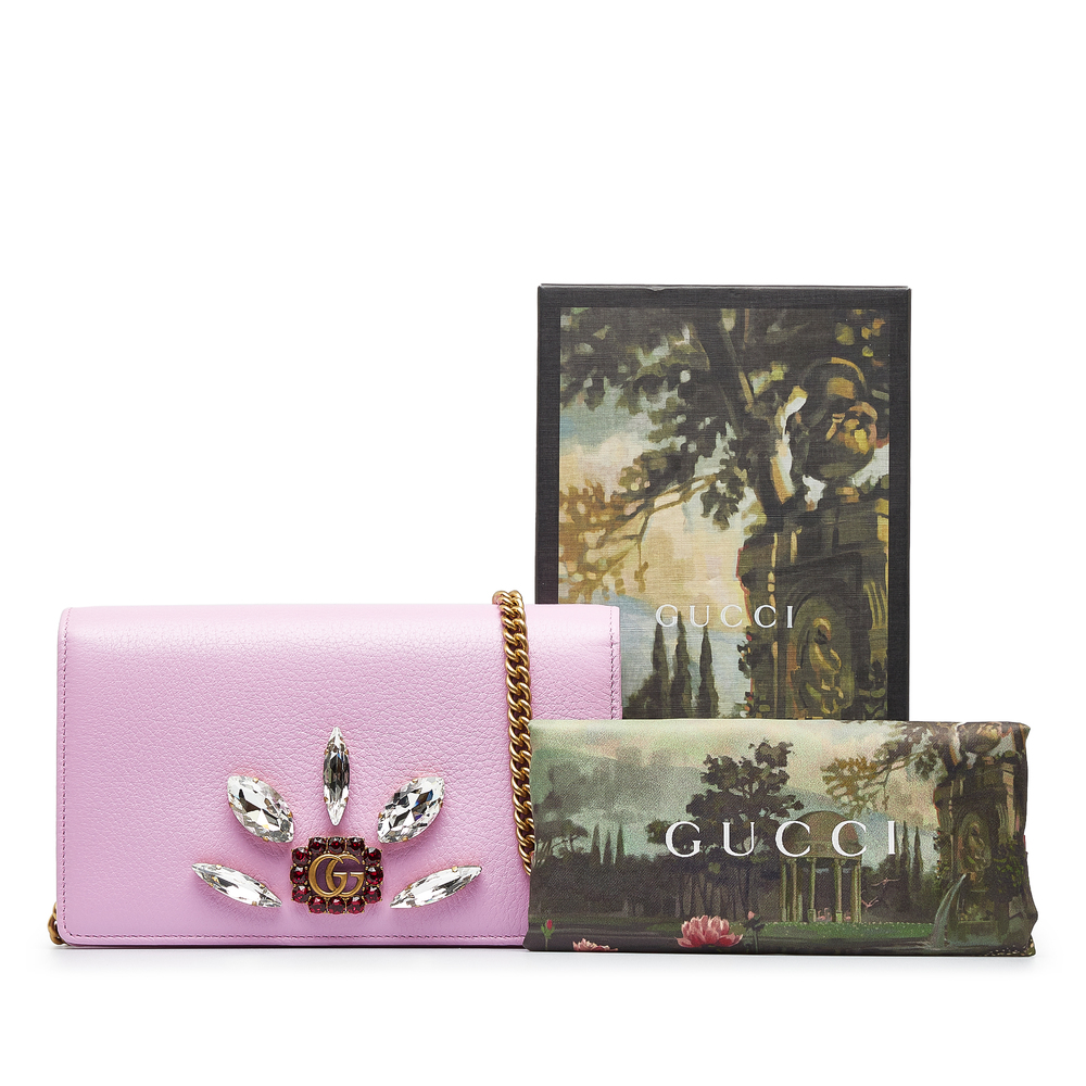 GUCCI GG Marmont Embellished Wallet On Chain Crossbody Bag - Picture 16 of 16